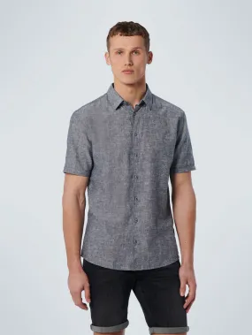 Shirt Short Sleeve 2 Colour Melange With Linen | Night