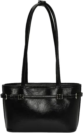 Solid Simple Belt Shoulder Bag PU Leather Commuter Underarm Bag Stylish Outdoor Trip Bags for Women Trendy 2025