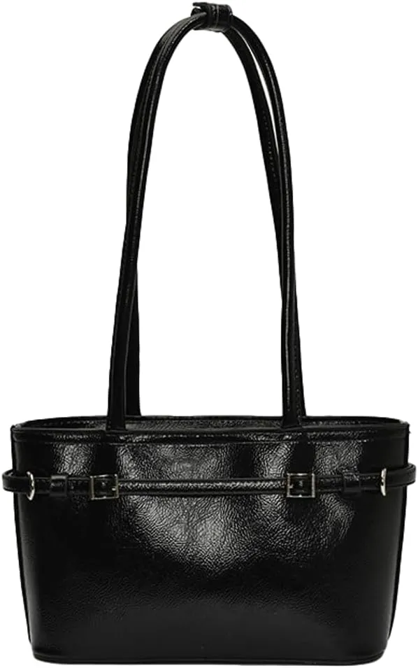 Solid Simple Belt Shoulder Bag PU Leather Commuter Underarm Bag Stylish Outdoor Trip Bags for Women Trendy 2025