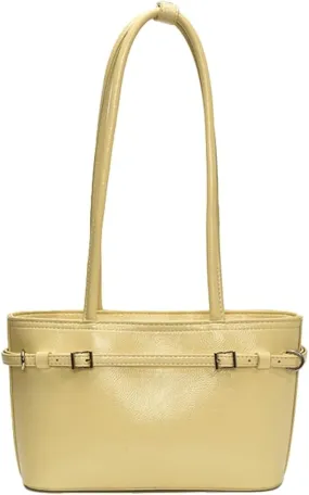 Solid Simple Belt Shoulder Bag PU Leather Commuter Underarm Bag Stylish Outdoor Trip Bags for Women Trendy 2025