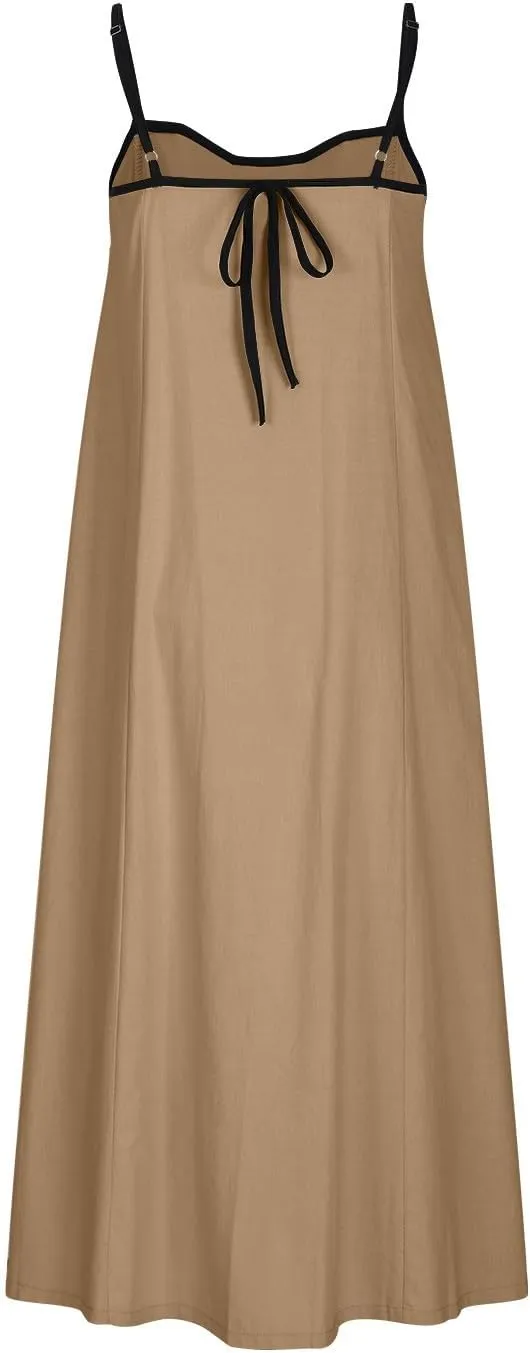 Summer Dresses for Women 2025 Spaghetti Strap Boho Maxi Sundresses Casual Linen Cotton Loose Fit Coverup Clothes