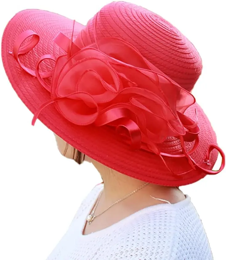 Summer Sun Hats for Women Wide Brim Straw Hat Beach Hat Cap UPF UV for Travel