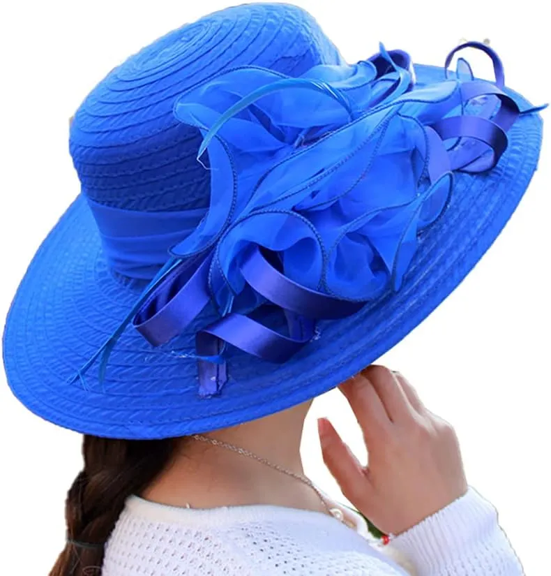 Summer Sun Hats for Women Wide Brim Straw Hat Beach Hat Cap UPF UV for Travel