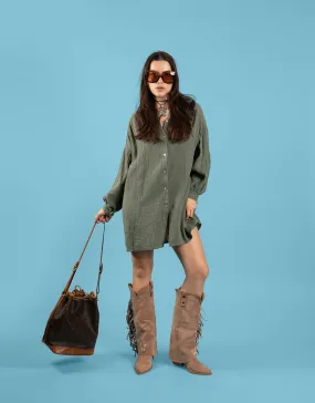 Textured long blouse