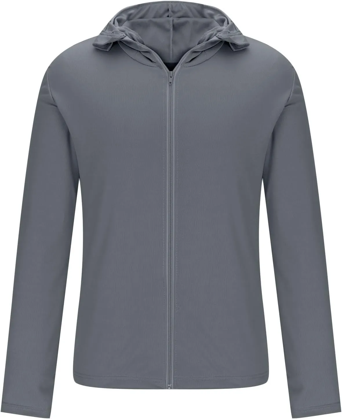 Unisex UPF 50  Light Jacket Full Zip Sun Protection Hoodie Long Sleeve Sun Shirts UV Fishing Hiking Athletic Running Outwear