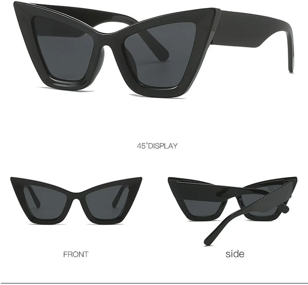 Vintage Cat Eye Sunglasses for Men Women Fashion Colourful Shades Eyewear Female Popular Sun Glasses UV400