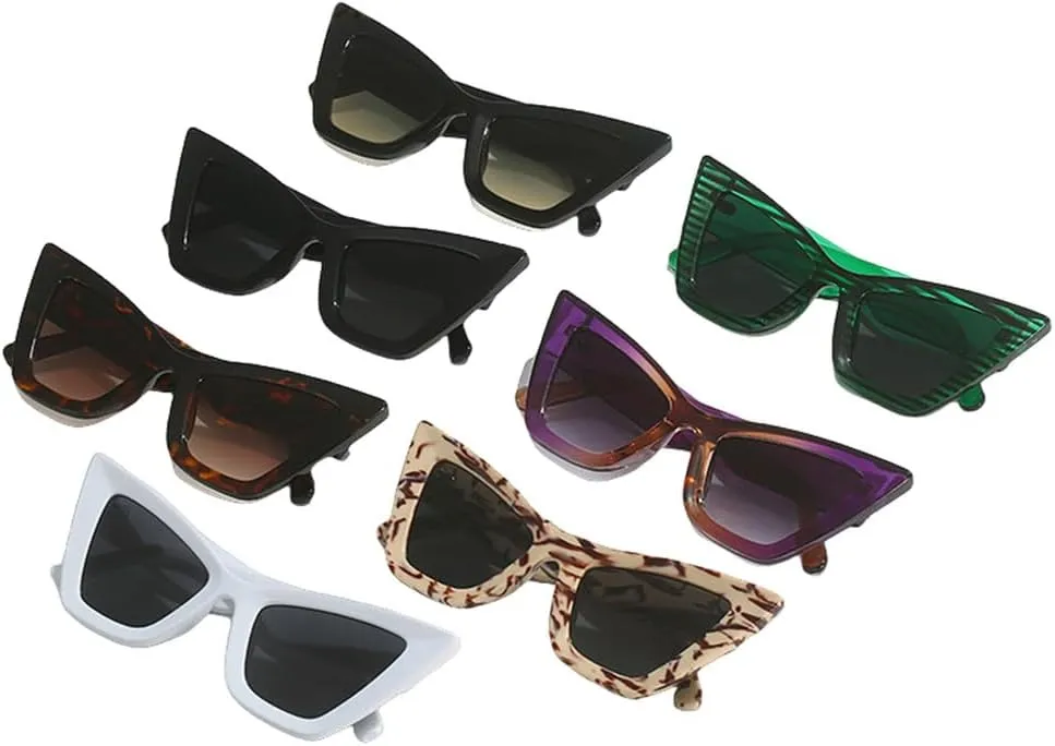 Vintage Cat Eye Sunglasses for Men Women Fashion Colourful Shades Eyewear Female Popular Sun Glasses UV400