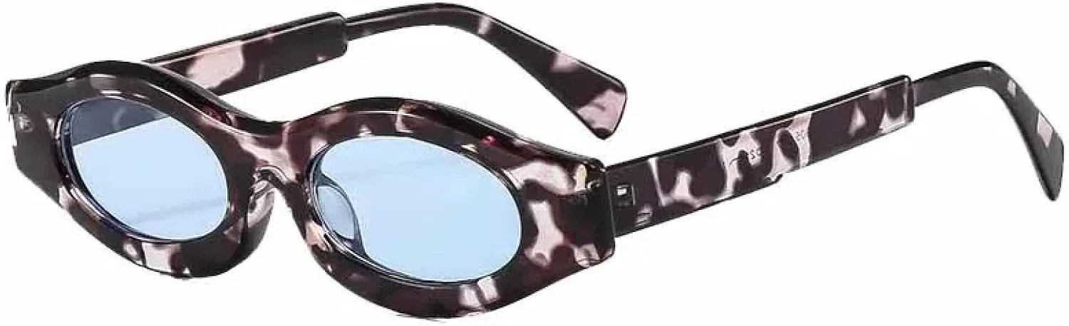 Vintage Punk Small Oval Sunglasses Men Women Trend Fashion Be All Match Driveing Sun Glasses Uv400
