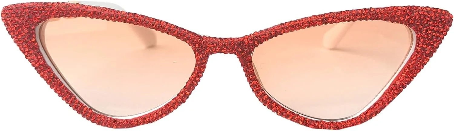 willochra Bling Rhinestones Sunglasses Women Cat Eye Diamond Sun Glasses Female Fashion Square Eyeglasses