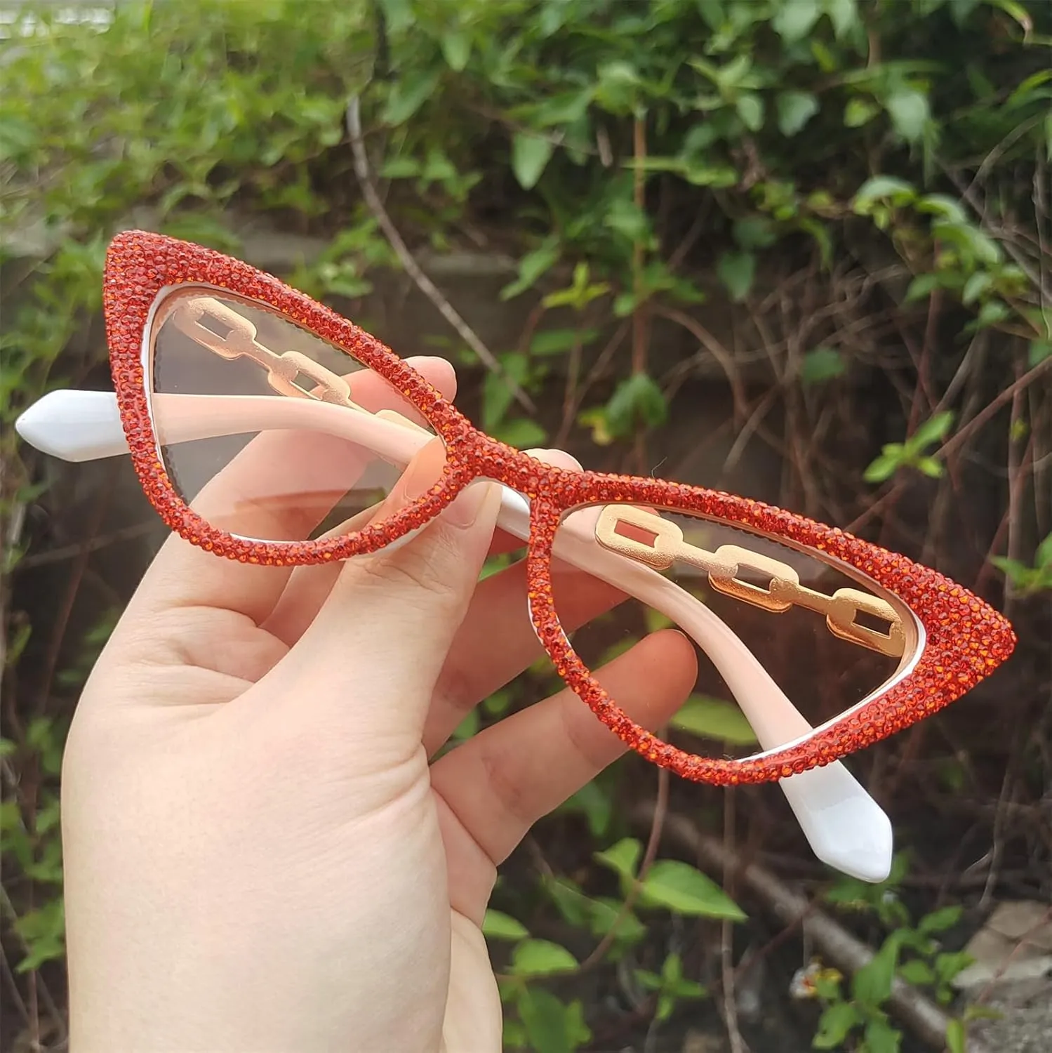 willochra Bling Rhinestones Sunglasses Women Cat Eye Diamond Sun Glasses Female Fashion Square Eyeglasses