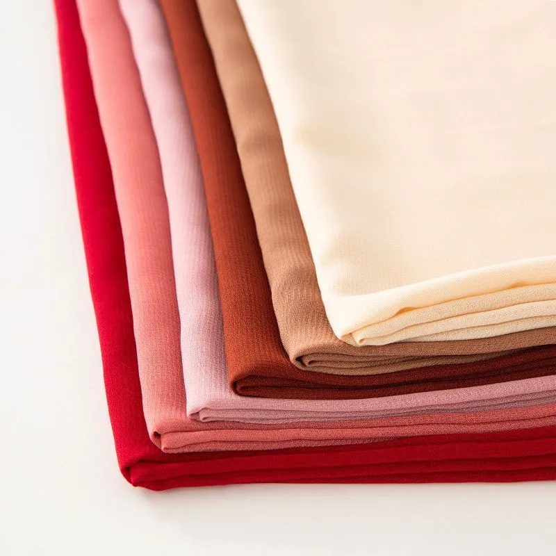 WJA154 Lightweight solid color breathable chiffon long scarf