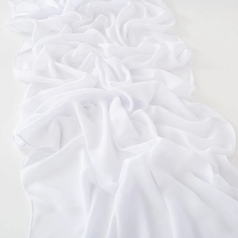 WJA154 Lightweight solid color breathable chiffon long scarf