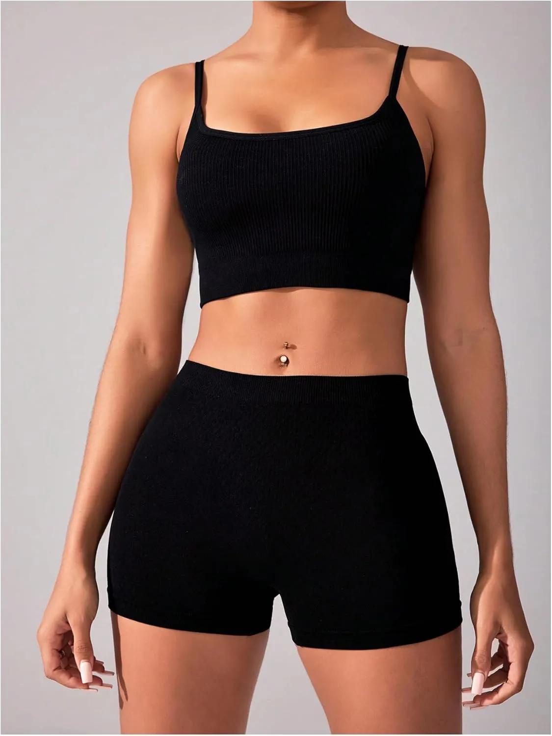 Women's Leopard Print High Waisted Sports Biker Shorts Tummy Control Stretchy Shorts