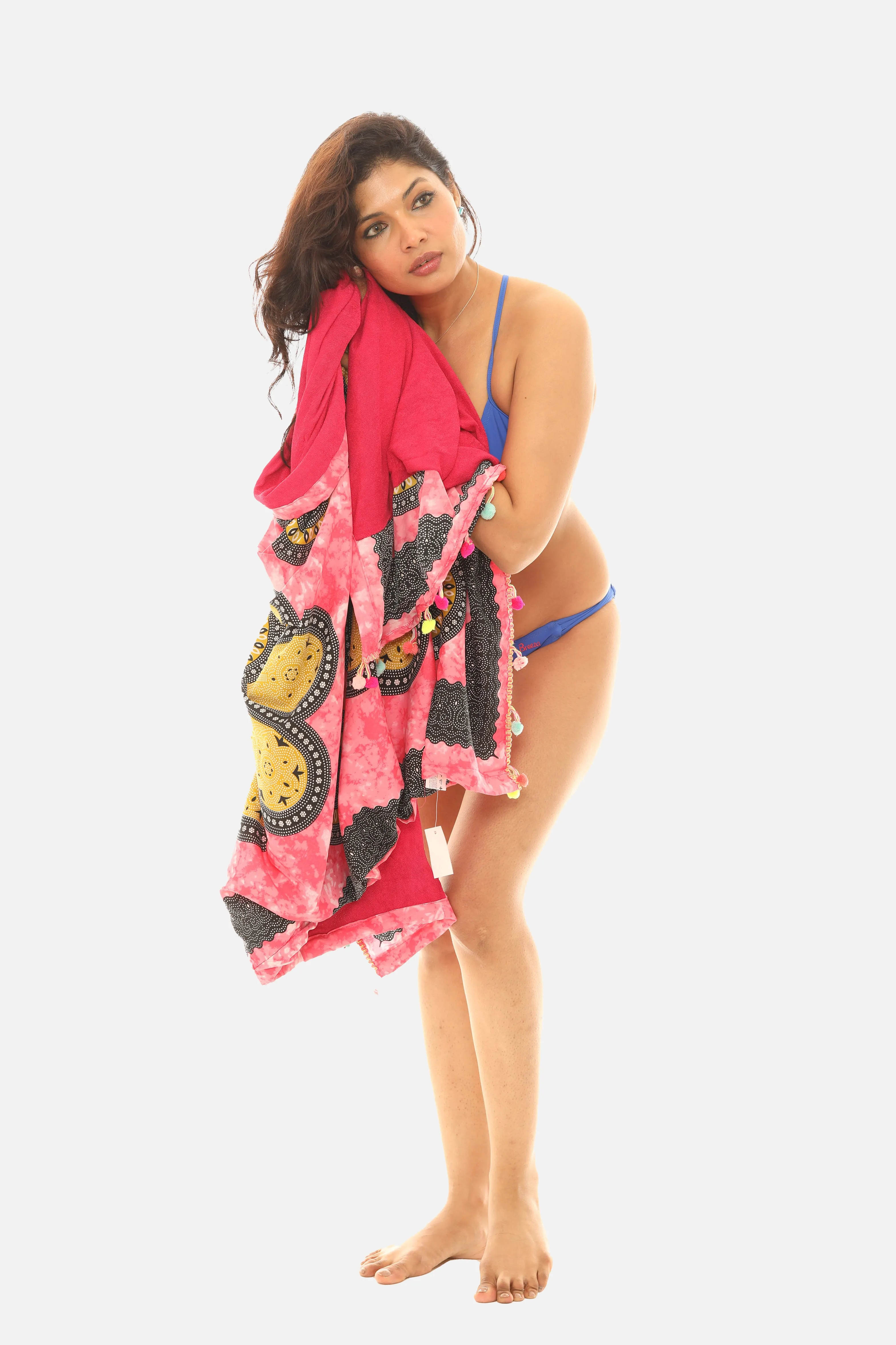 Women's Polyester Printed Sarong With Soft Towel Lining