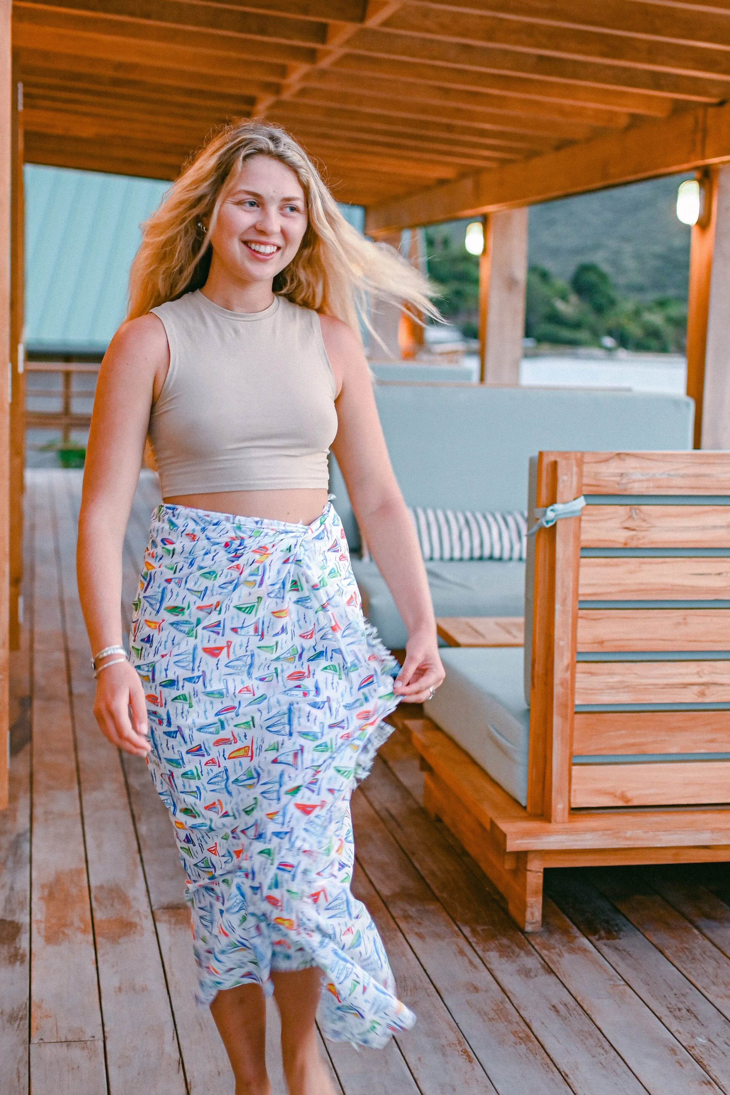 Women's Sailboat Sarong