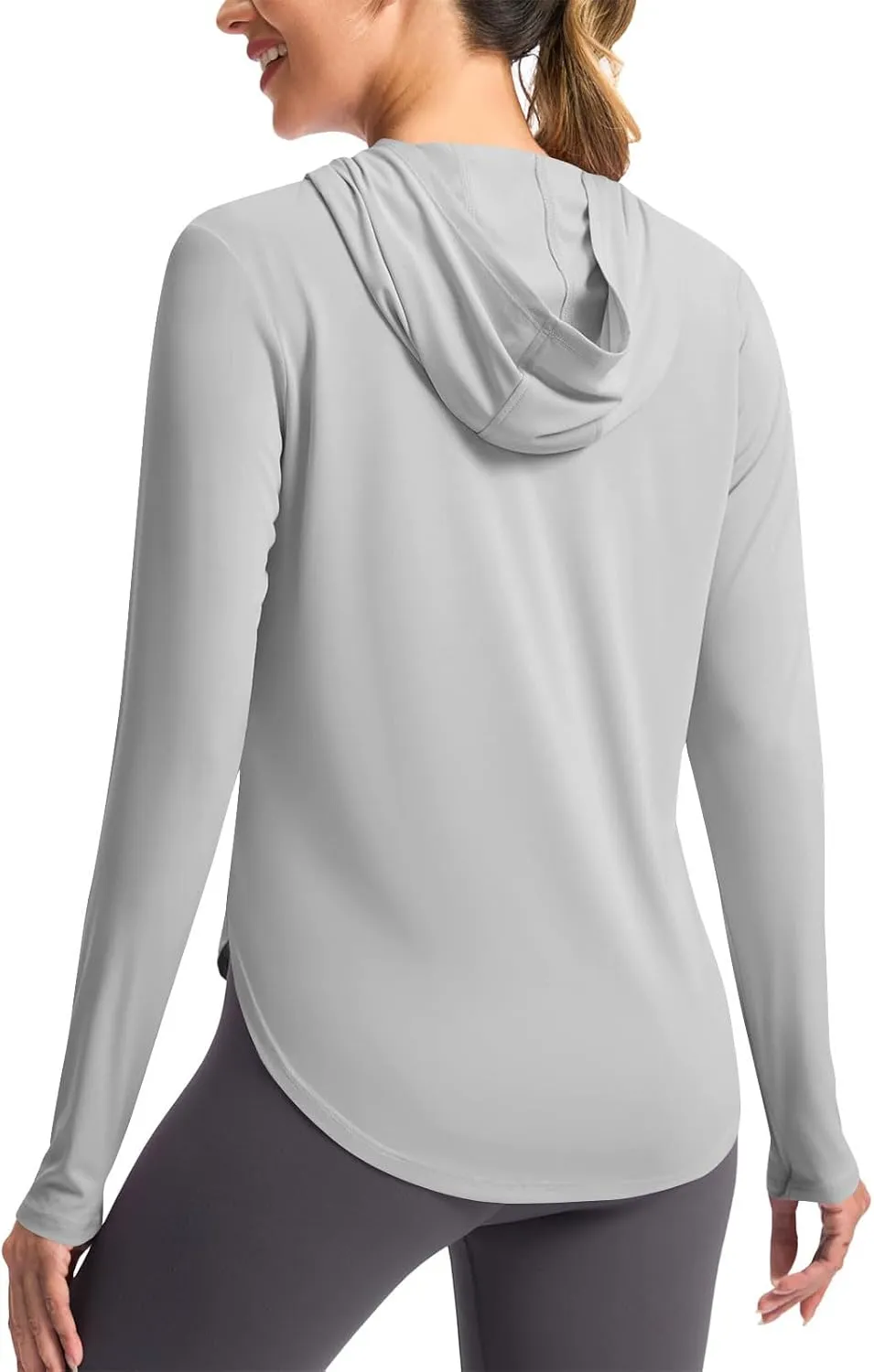 Women's Sun Protection Hoodie UPF 50  Fishing Hiking Shirt Long Sleeve SPF Shirts Lightweight Cooling Rash Guard Tees
