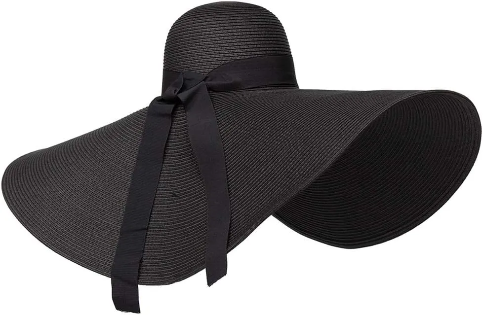 Women's Wide Brim Sun Hat - Summer Beach UV Protection Packable Reversible Bucket Hat
