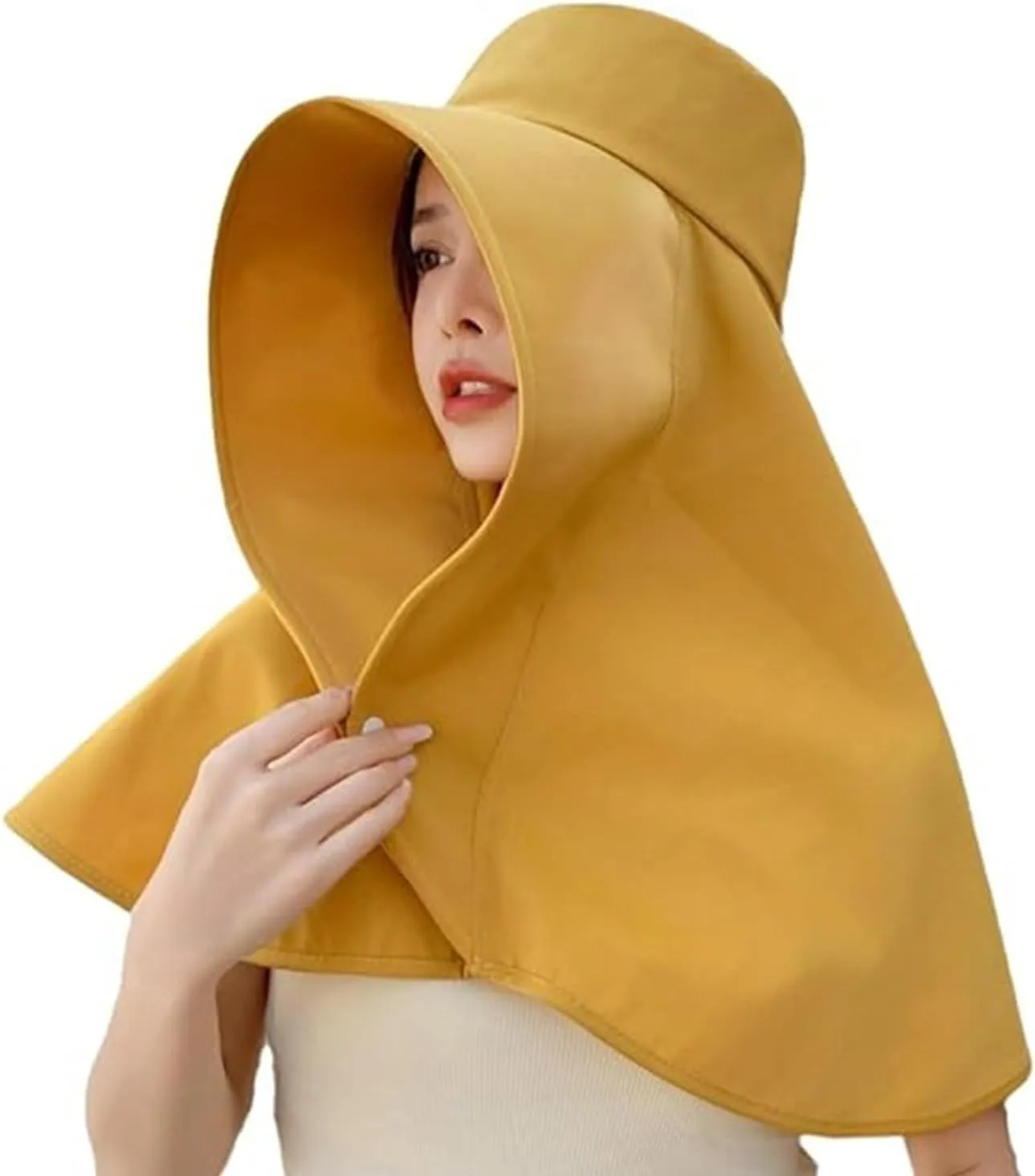 Women's Wide Brim Sun Hat with Neck Flap, Anti-Ultraviolet Sun Hat, Protection Summer Hats for Outdoor