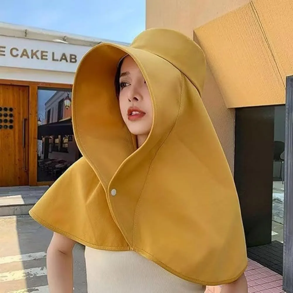 Women's Wide Brim Sun Hat with Neck Flap, Anti-Ultraviolet Sun Hat, Protection Summer Hats for Outdoor